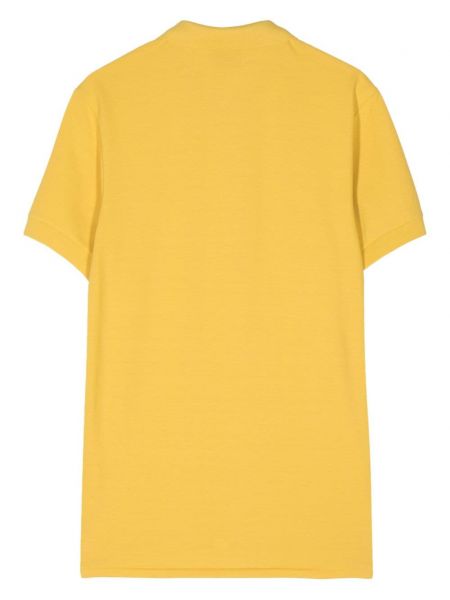 Medvilninis siuvinėtas polo marškinėliai su zebro raštu Ps Paul Smith geltona