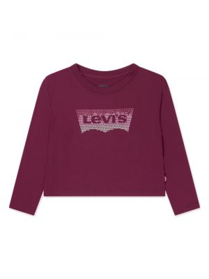 Rund hals t-shirt for piger Levi's Kids rød