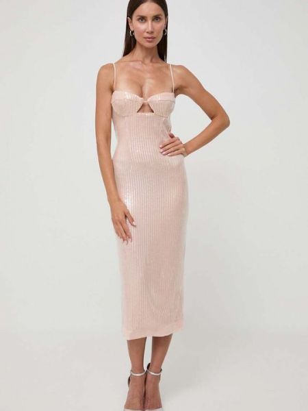 Розовое платье Bardot
