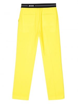 Pantalon en laine Msgm jaune