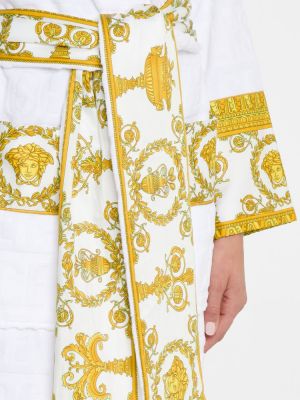 Pamučni kućni ogrtač Versace Home bijela