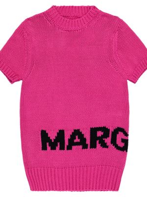 Tröja i bomull för tjejer Mm6 Maison Margiela Kids rosa