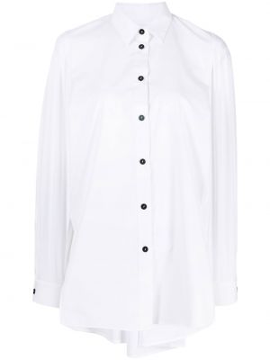Długa koszula zapinane na guziki bawełniane klasyczne Enfold - biały