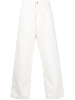 Pantaloni din bumbac cu croială lejeră Carhartt Wip alb