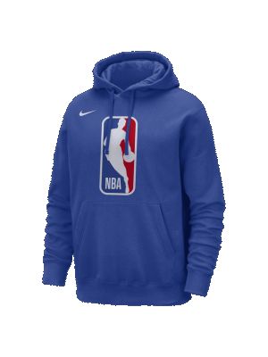 Hoodie en coton en jersey Nike bleu