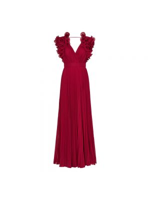 Sukienka długa plisowana Elie Saab czerwona