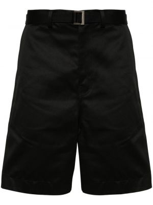 Βαμβακερό παντελόνι chino σε φαρδιά γραμμή Sacai μαύρο