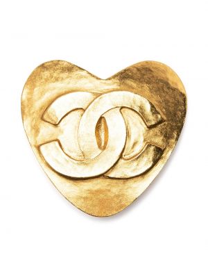 Spilla con motivo a cuore Chanel Pre-owned oro