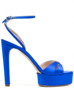 Полуотворени обувки на платформе c отворени пръсти Casadei синьо
