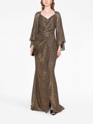 Drapované večerní šaty Talbot Runhof zlaté