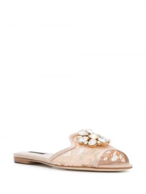 Kristallidega pitsist sandaalid Dolce & Gabbana