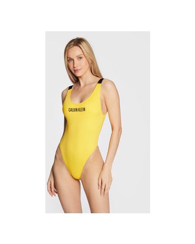 Costum de baie întregi Calvin Klein Swimwear galben