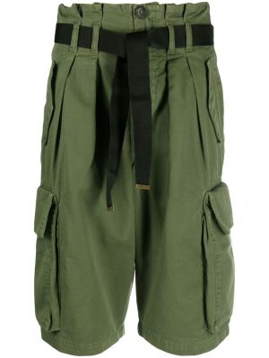 Pantaloni scurți cargo din bumbac Pinko verde