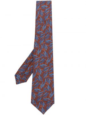 Cravatta con stampa Kiton marrone