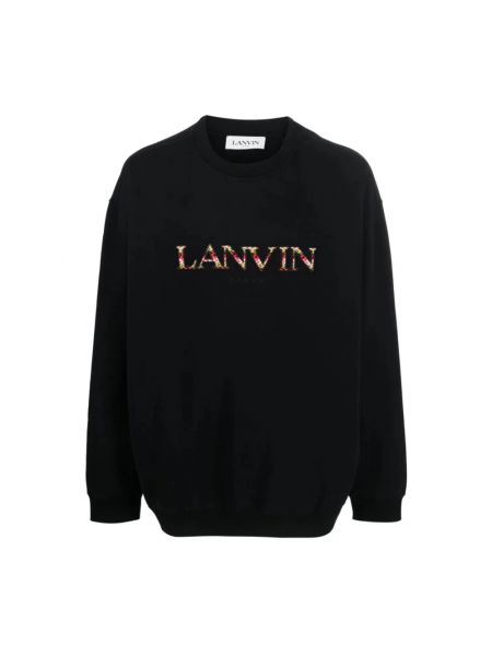Bluza z kapturem Lanvin czarna