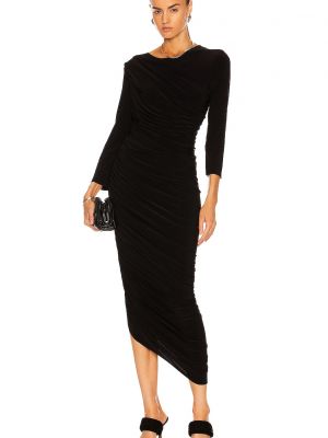 Длинное платье с длинным рукавом Norma Kamali черное
