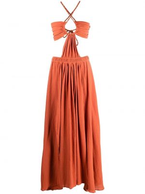 Макси рокля Caravana оранжево