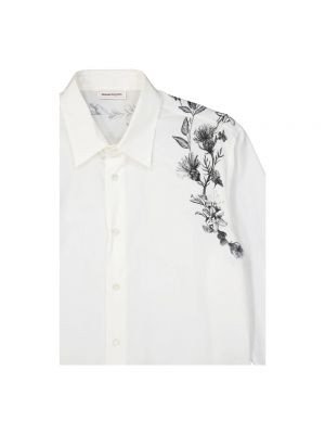 Camisa de algodón Alexander Mcqueen blanco