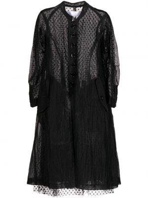 Oversized tylový kabát Comme Des Garçons Tao černý