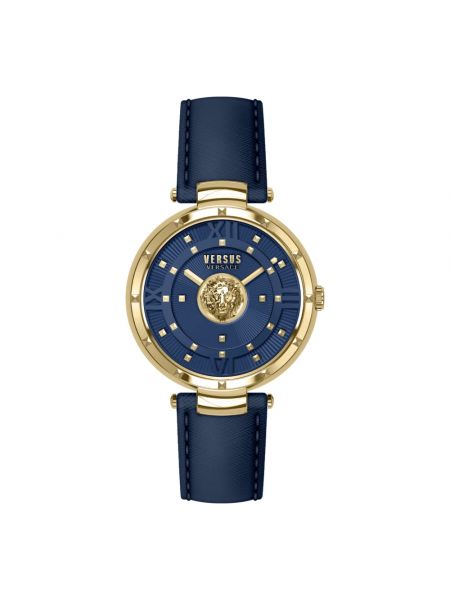 Zegarek skórzany skórzany Versus Versace niebieski