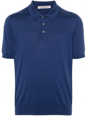 Megztas polo marškinėliai Fileria mėlyna