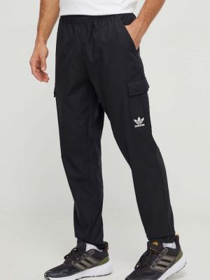 Pamučne cargo hlače Adidas Originals crna