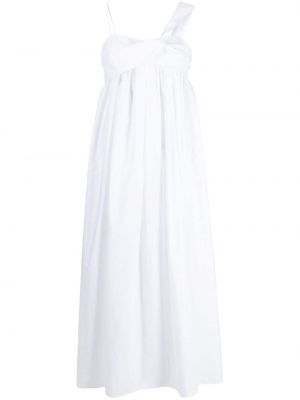 Asimetriškas medvilninis suknele Cecilie Bahnsen balta