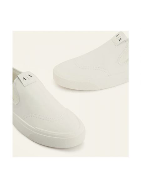 Zapatillas de cuero Armani Exchange blanco
