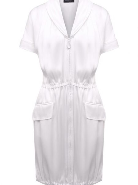 Шелковое платье Giorgio Armani белое