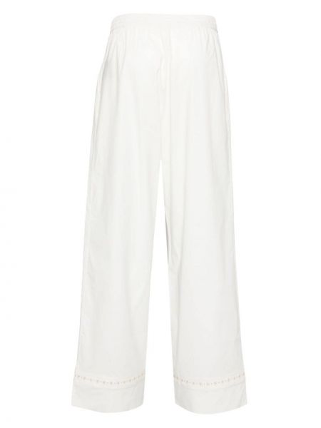 Rovné kalhoty Yves Salomon bílé