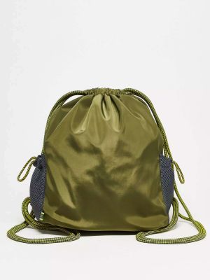 Рюкзак на шнуровке с карманами с сеткой Basic Pleasure Mode хаки