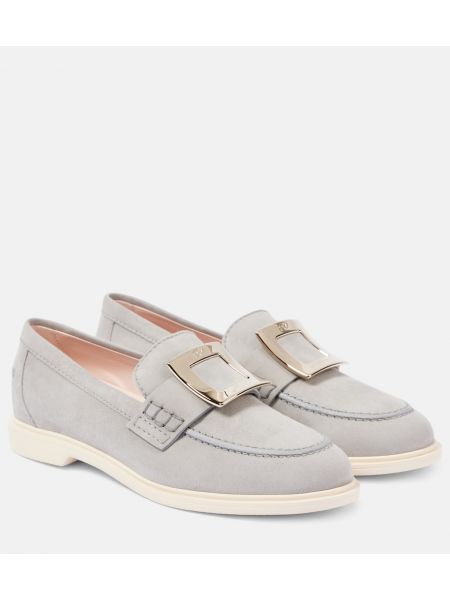 Loafers i läder Roger Vivier grå