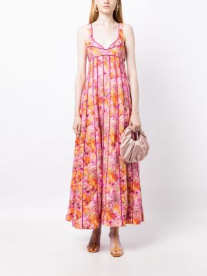 Květinové šaty s potiskem Acler růžové