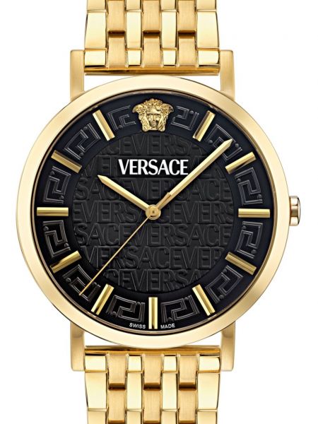 Slim fit hodinky Versace černé