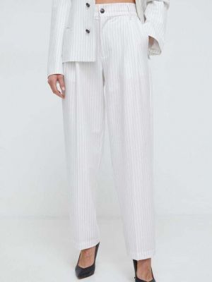 Hlače visoki struk Versace Jeans Couture bijela