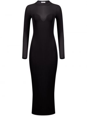 Prozorna večerna obleka Nina Ricci črna