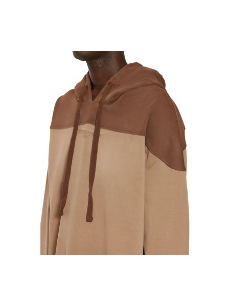 Sudadera con capucha de algodón Guess marrón
