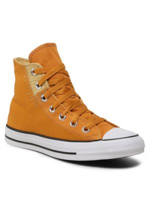 Csillag mintás tornacipő Converse sárga