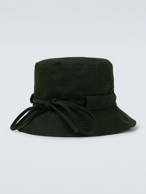 Bavlněný klobouk Jacquemus zelený