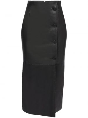 Δερμάτινη φούστα Nina Ricci μαύρο