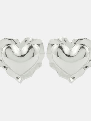 Uhani z vzorcem srca Nina Ricci srebrna