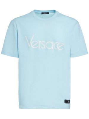 Памучна тениска от джърси Versace