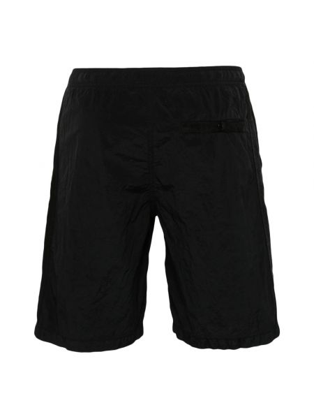 Pantalones cortos con apliques Stone Island negro