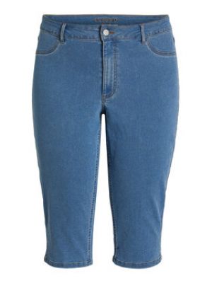 Voľné džínsy s rovným strihom Evoked Vila modrá