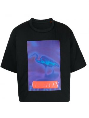 T-shirt à imprimé oversize Heron Preston noir