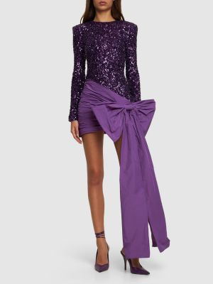 Mini suknele su lankeliu Rotate violetinė