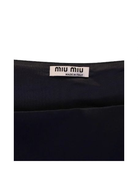 Jedwabny top Miu Miu Pre-owned niebieski