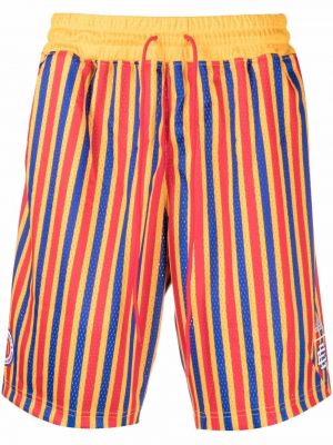 Bermuda kratke hlače s črtami s potiskom Adidas modra