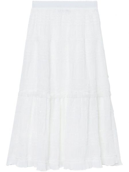 Midi sukně Tout A Coup bílé