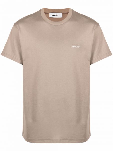 Βαμβακερή μπλούζα με κέντημα Ambush μπεζ